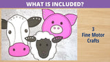 Farm Animal Crafts and Fine Motor Activities