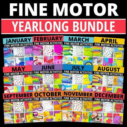 Monthly Fine Motor Activity Bundle