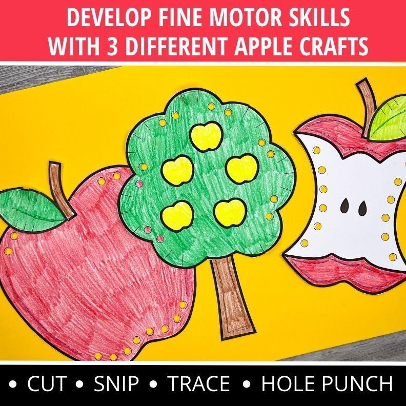 Apple Theme Crafts & Fine Motor Activities