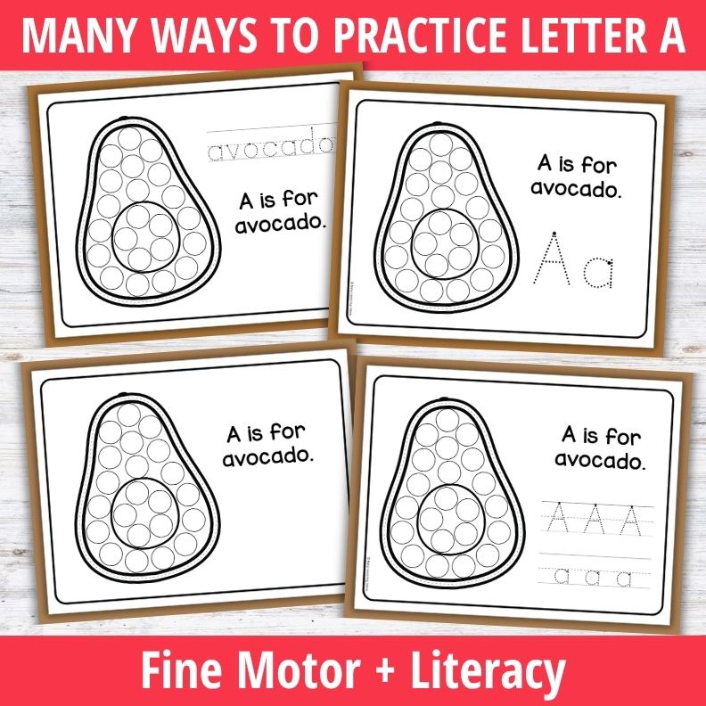 Letter A Dot Marker Coloring Pages