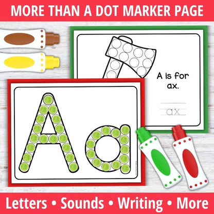 Letter A Dot Marker Coloring Pages