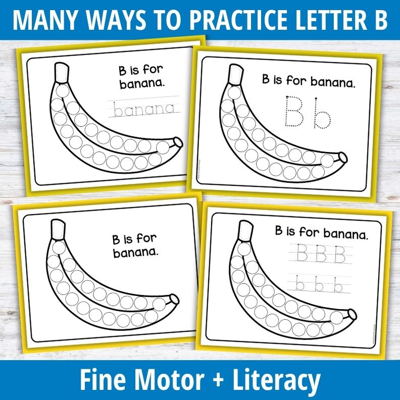 Letter B Dot Marker Coloring Sheets