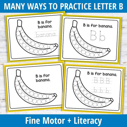 Letter B Dot Marker Coloring Sheets