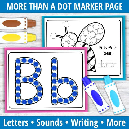 Letter B Dot Marker Coloring Sheets