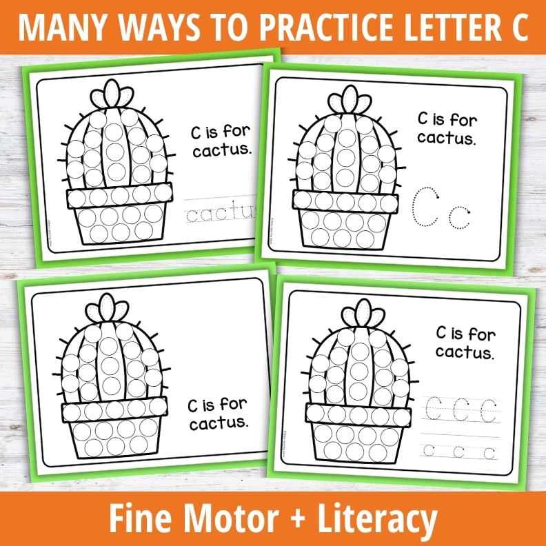 Letter C Dot Marker Coloring Sheets