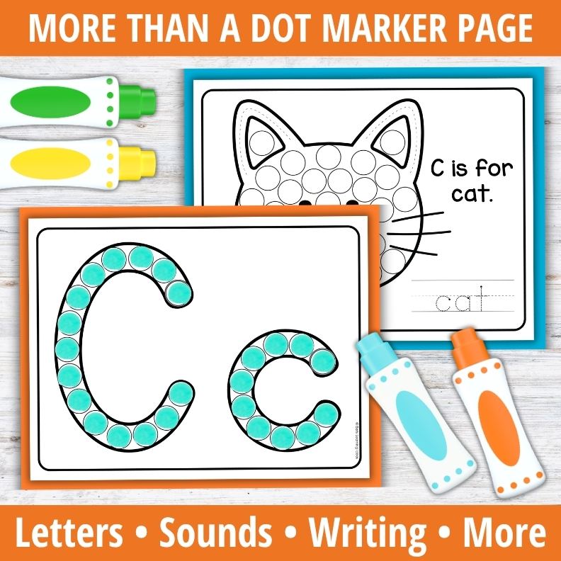 Letter C Dot Marker Coloring Sheets
