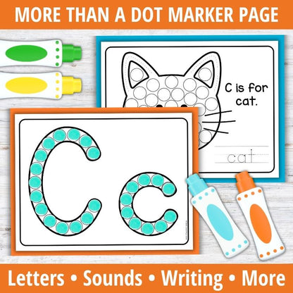 Letter C Dot Marker Coloring Sheets