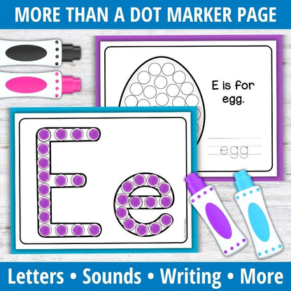 Letter E Dot Marker Coloring Pages