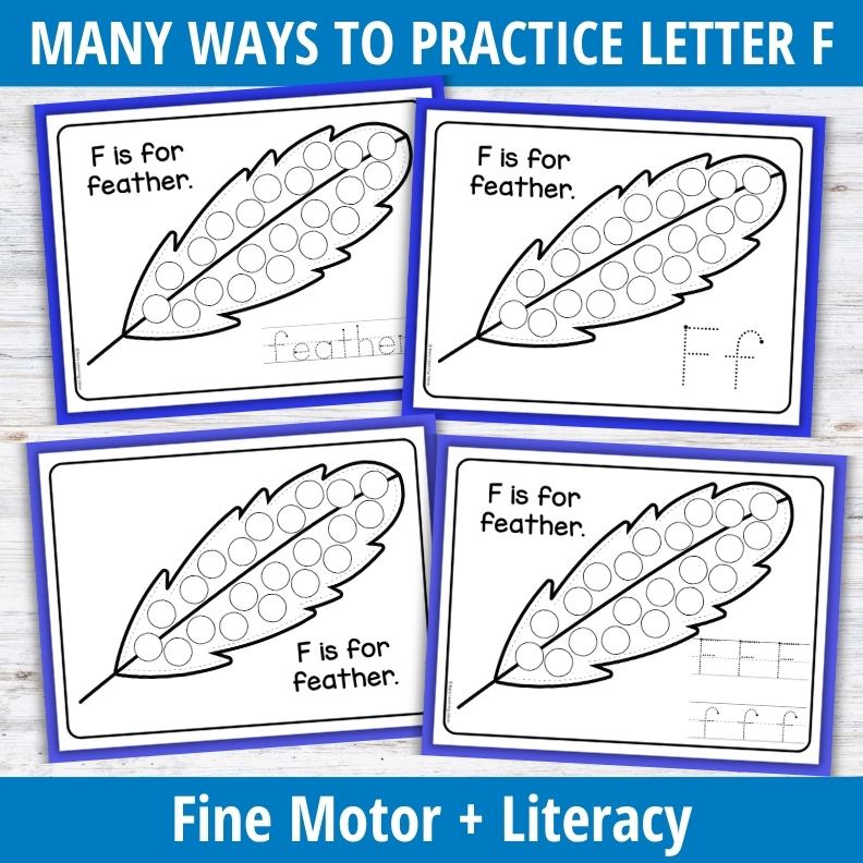 Letter F Dot Marker Coloring Pages