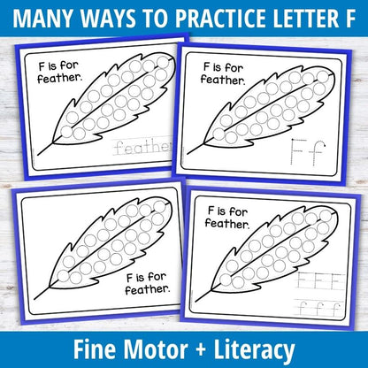 Letter F Dot Marker Coloring Pages