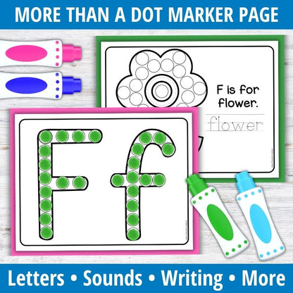 Letter F Dot Marker Coloring Pages