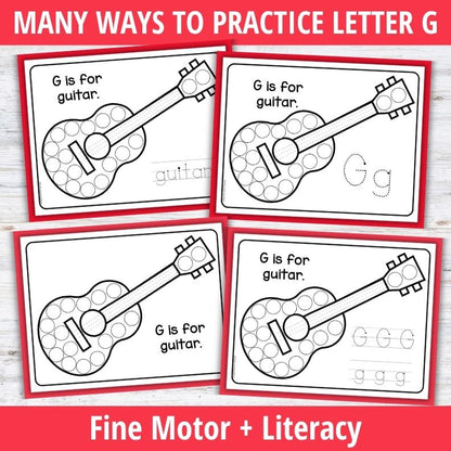 Letter G Dot Marker Coloring Pages