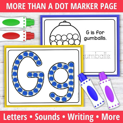 Letter G Dot Marker Coloring Pages