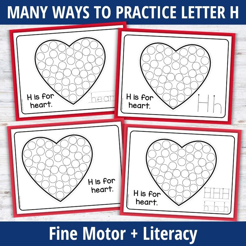 Letter H Dot Marker Coloring Pages