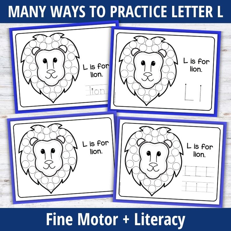 Letter L Dot Marker Coloring Pages