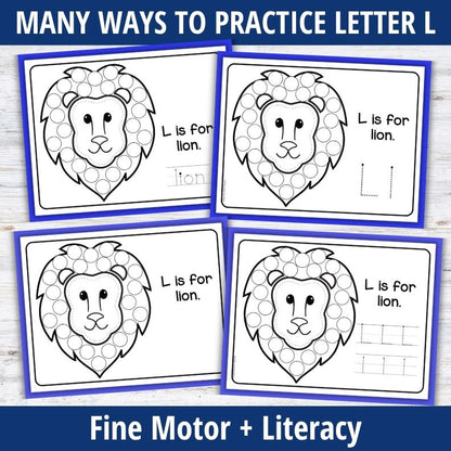Letter L Dot Marker Coloring Pages