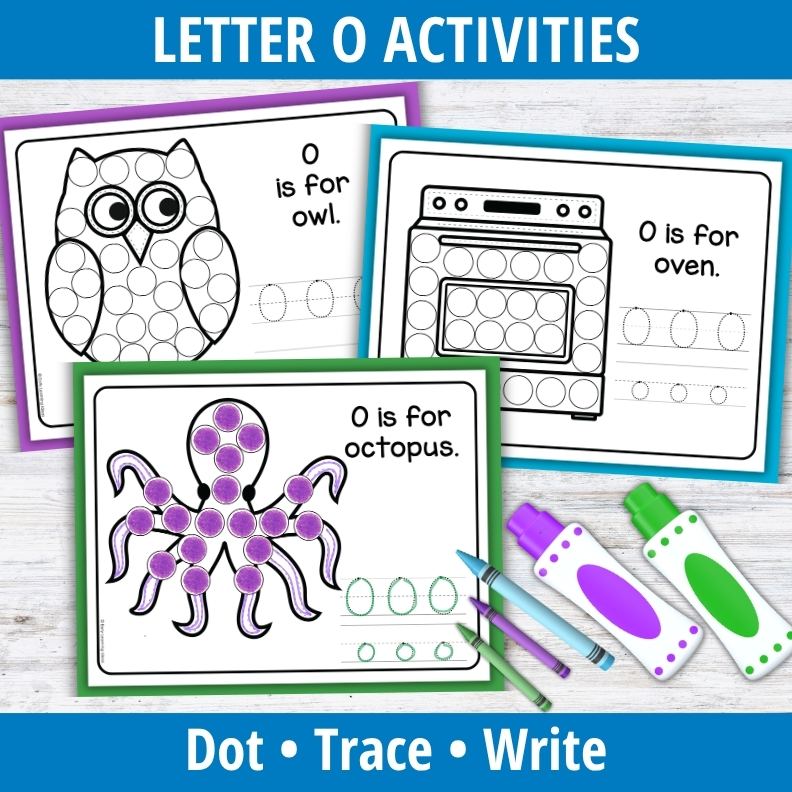 Letter O Dot Marker Coloring Pages