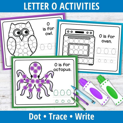 Letter O Dot Marker Coloring Pages