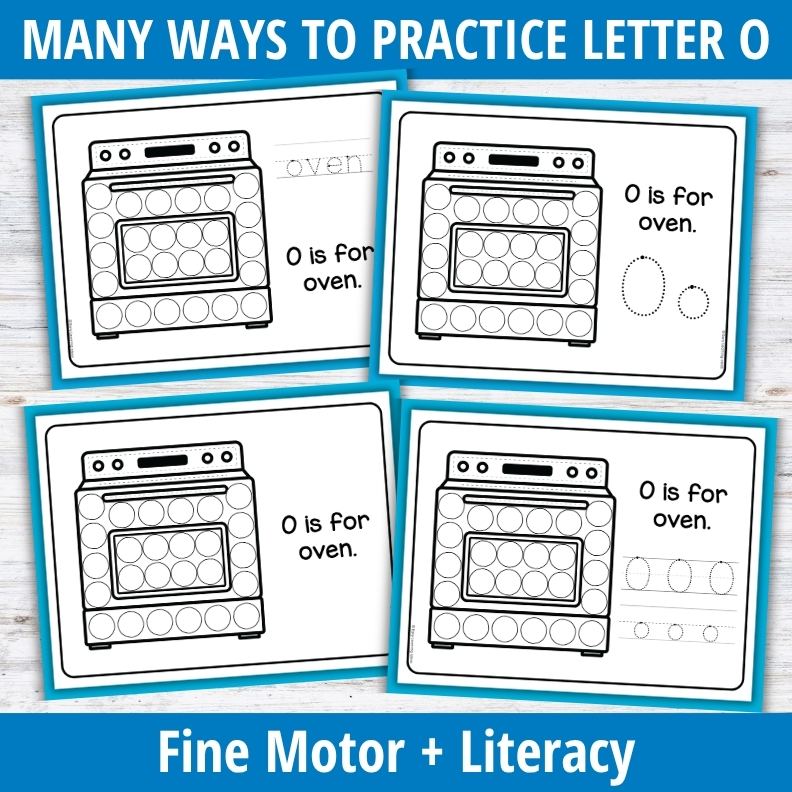 Letter O Dot Marker Coloring Pages