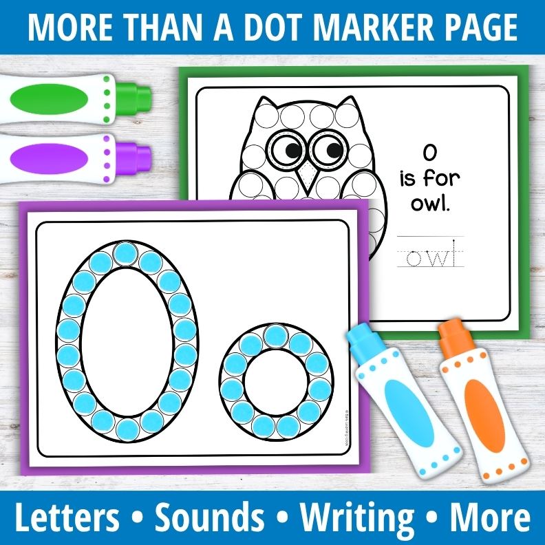 Letter O Dot Marker Coloring Pages