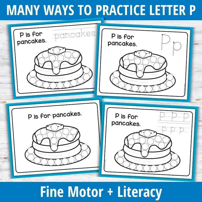 Letter P Dot Marker Coloring Pages