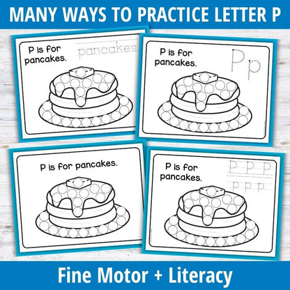 Letter P Dot Marker Coloring Pages