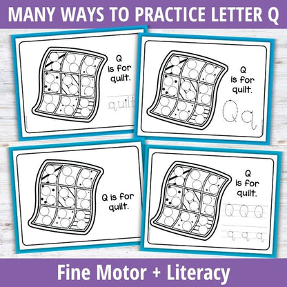 Letter Q Dot Marker Coloring Pages