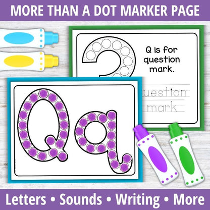 Letter Q Dot Marker Coloring Pages