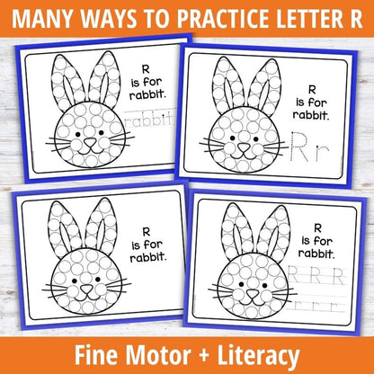 Letter R Dot Marker Coloring Pages