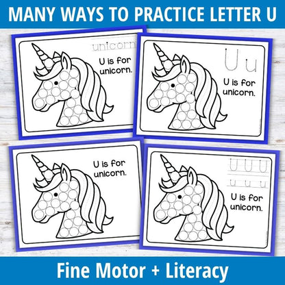 Letter U Dot Marker Coloring Pages