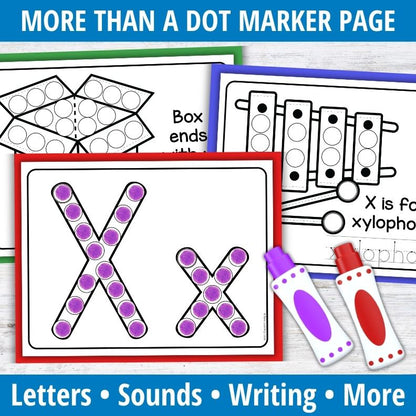 Letter X Dot Marker Coloring Pages