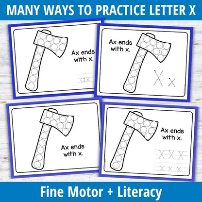 Letter X Dot Marker Coloring Pages