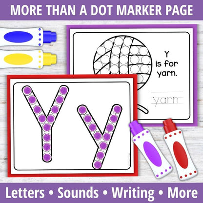 Letter Y Dot Marker Coloring Pages