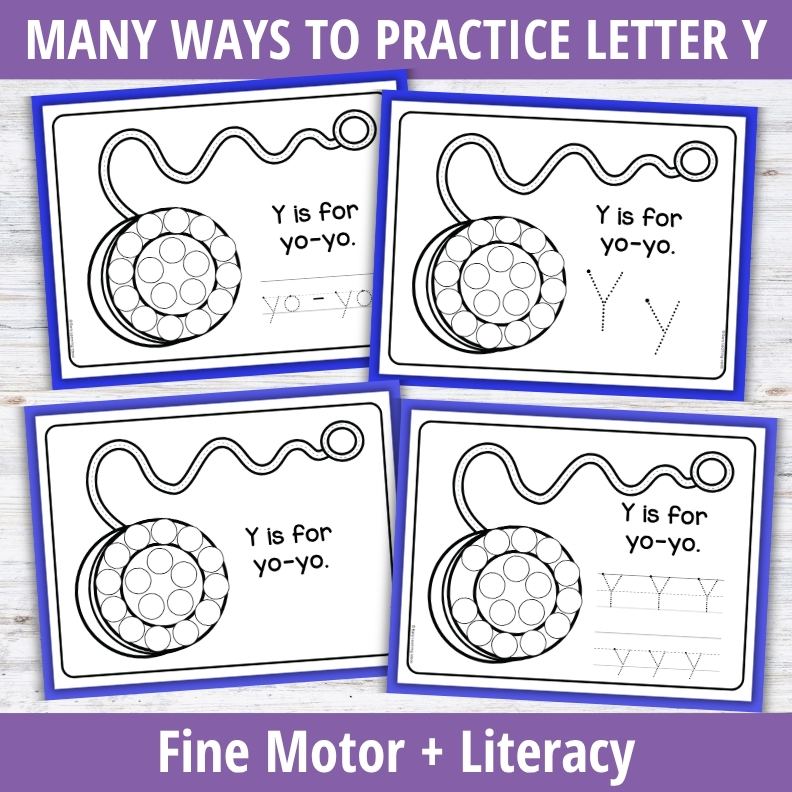 Letter Y Dot Marker Coloring Pages