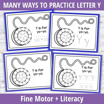 Letter Y Dot Marker Coloring Pages