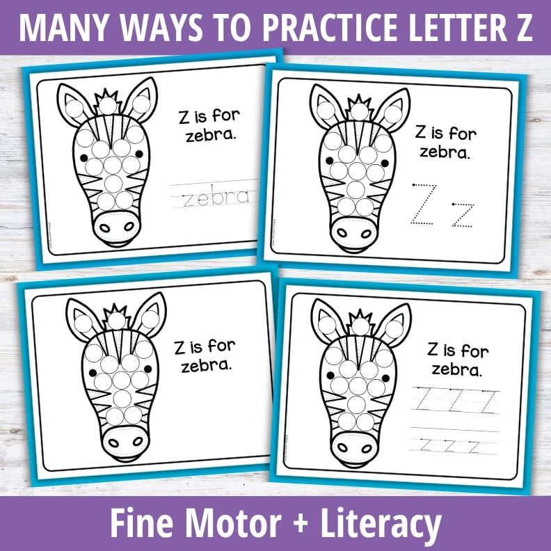 Letter Z Dot Marker Coloring Pages