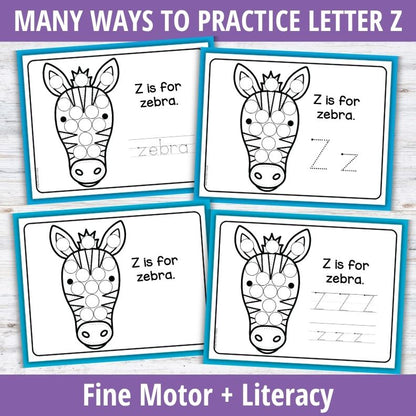 Letter Z Dot Marker Coloring Pages
