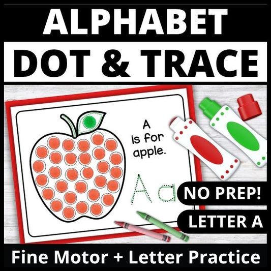 Letter A Dot Marker Coloring Pages