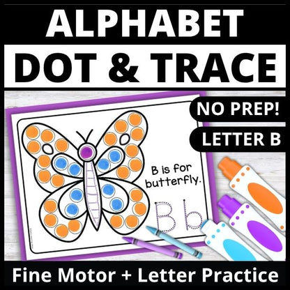 Letter B Dot Marker Coloring Sheets