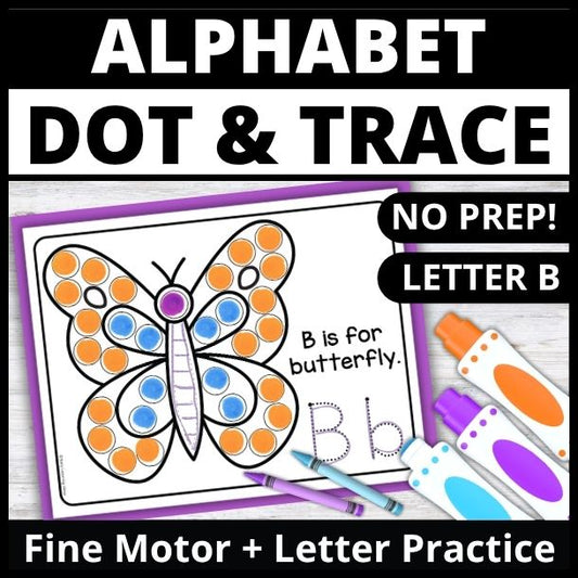 Letter B Dot Marker Coloring Sheets