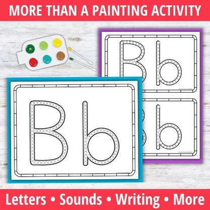 Letter B Q-tip Dot Painting Activity Pages