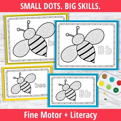 Letter B Q-tip Dot Painting Activity Pages