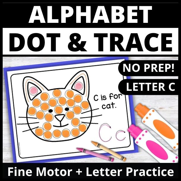 Letter C Dot Marker Coloring Sheets