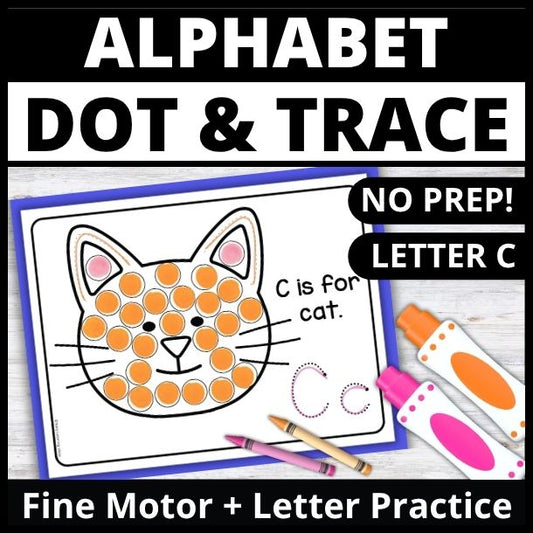 Letter C Dot Marker Coloring Sheets