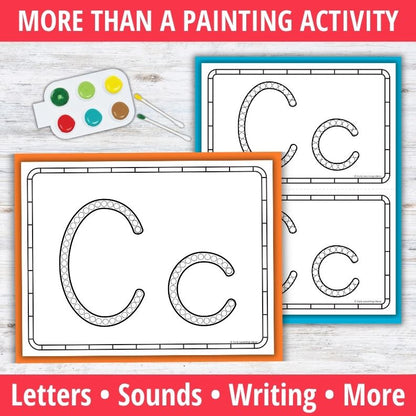 Letter C Q-tip Dot Painting Activity Pages