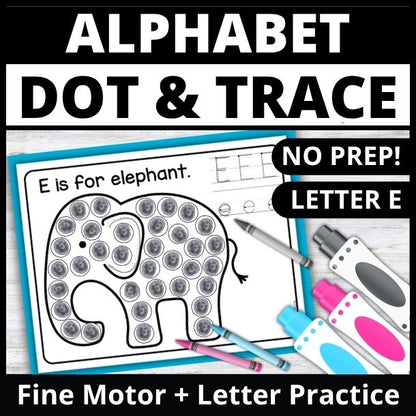 Letter E Dot Marker Coloring Pages