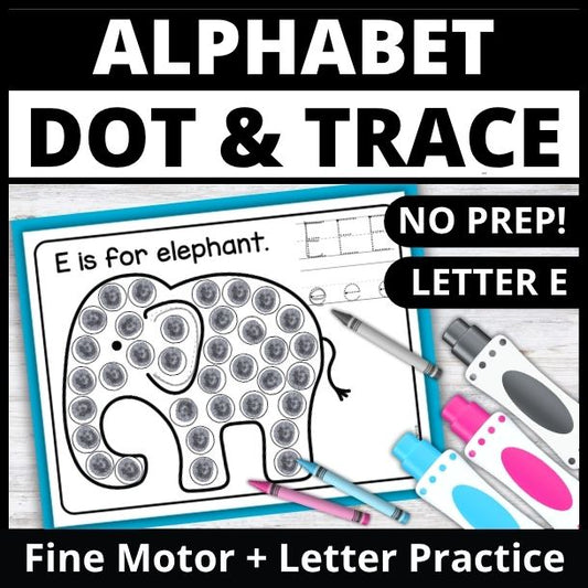 Letter E Dot Marker Coloring Pages