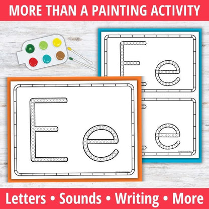 Letter E Q-tip Dot Painting Activity Pages