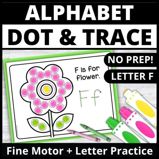 Letter F Dot Marker Coloring Pages