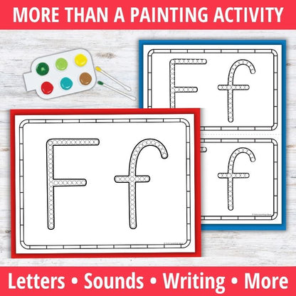 Letter F Q-tip Dot Painting Activity Pages